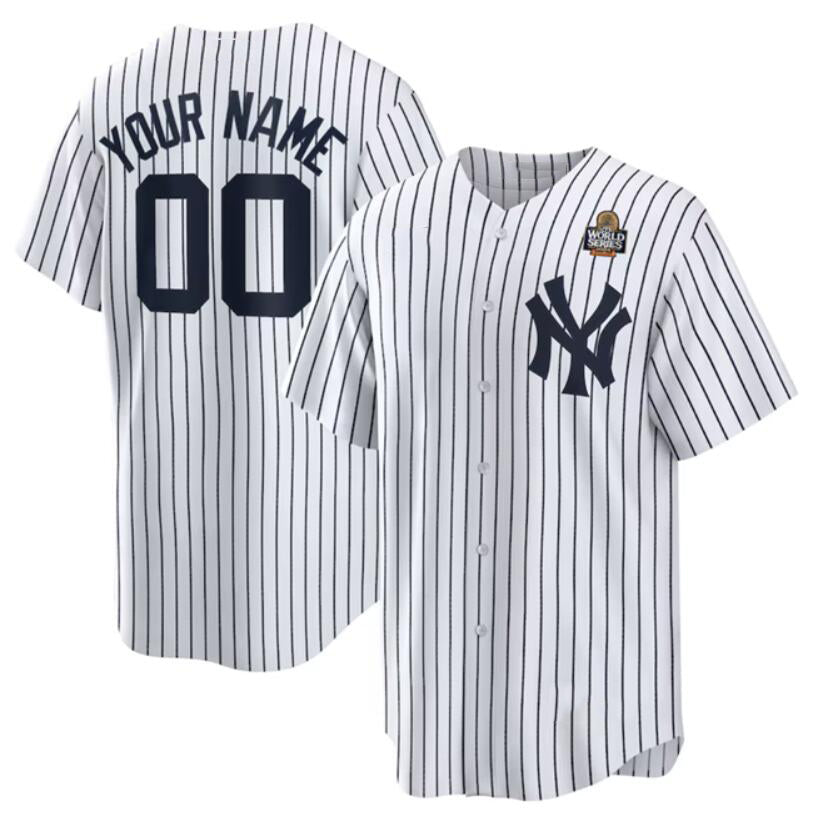 Custom New York Yankees Active Player White 2024 World Series Cool Base Stitched Baseball Jersey HELVY