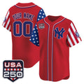 Custom New York Yankees America 250 Edition Vapor Premier Limited Red Stitched Baseball Jersey