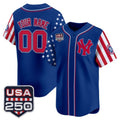 Custom New York Yankees America 250 Edition Vapor Premier Limited Royal Stitched Baseball Jersey