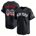 Custom New York Yankees Navy USA 250 Fourth of July Limited Stitched Jersey