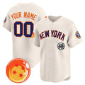 Custom New York Yankees x Dragon Ball Cream Vapor Premier Limited Jersey - All Stitched Baseball Jersey