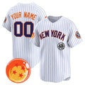 Custom New York Yankees x Dragon Ball White Vapor Premier Limited Jersey - All Stitched Baseball Jersey