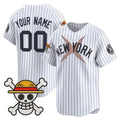 Custom New York Yankees x One Piece White Vapor Premier Limited Jersey - Stitched Baseball Jersey