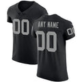 Custom O.Raiders Black Vapor Untouchable Elite Jersey