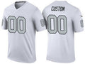 Custom O.Raiders White Color Rush Legend Limited Jersey