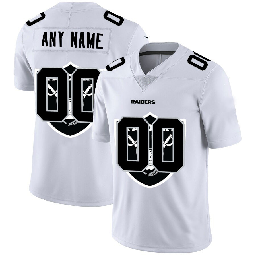 Custom O.Raiders White Team Big Logo Vapor Untouchable Limited Jersey