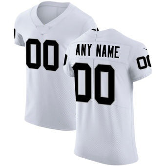 Custom O.Raiders White Vapor Untouchable Elite Jersey