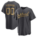 Custom Oakland Athletics Active Player Charcoal 2022 All-Star Cool Base Stitched Baseball Jersey