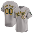 Custom Oakland Athletics Active Player Gray Away Limited Stitched Baseball Jersey