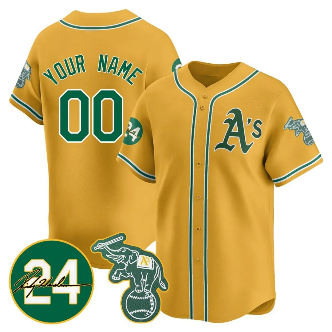 Custom Oakland Athletics Gold Jersey - Personalized Baseball Jersey