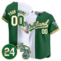 Custom Oakland Athletics White Green Jersey - Personalized Baseball Jersey