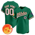 Custom Oakland Athletics x Dragon Ball Green Vapor Premier Limited Jersey - All Stitched Baseball Jersey