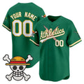 Custom Oakland Athletics x One Piece Green Vapor Premier Limited Jersey - Stitched Baseball Jersey