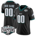 Custom P.Eagles Active Player Black 2024 NFC East Champions F.U.S.E. Vapor Untouchable Limited Stitched Jersey