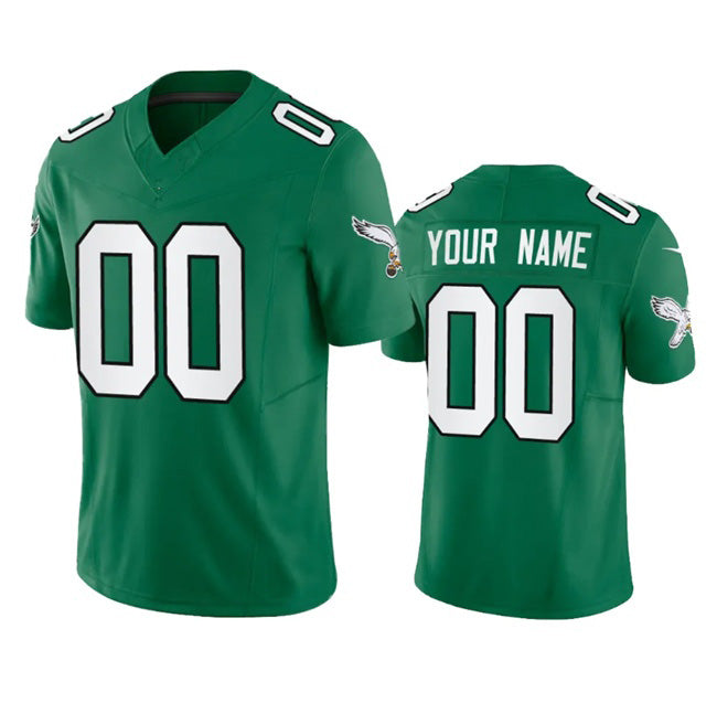 Custom P.Eagles Active Player Green 2023 F.U.S.E. Vapor Untouchable Stitched Jersey