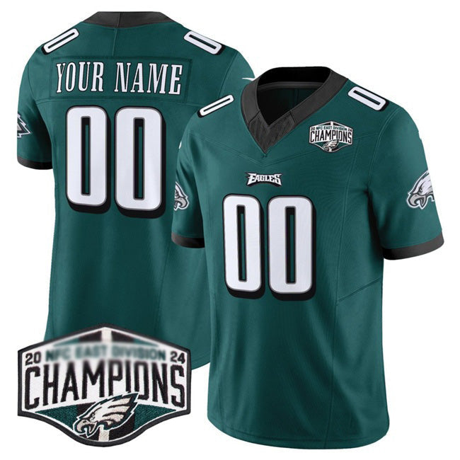 Custom P.Eagles Active Player Green 2024 NFC East Champions F.U.S.E. Vapor Untouchable Limited Stitched Jersey