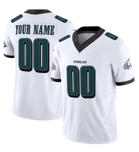 Custom P.Eagles Active Player White 2024 New F.U.S.E. Vapor Untouchable Limited Stitched Jersey