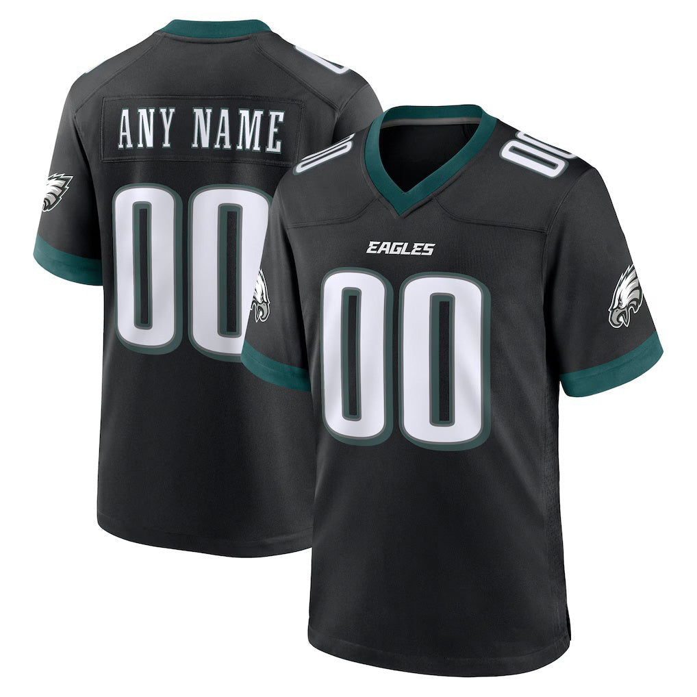 Custom P.Eagles Black Alternate Game Jersey