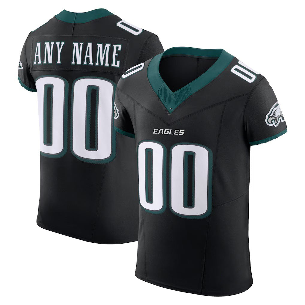 Custom P.Eagles Black Alternate Vapor F.U.S.E. Elite Jersey
