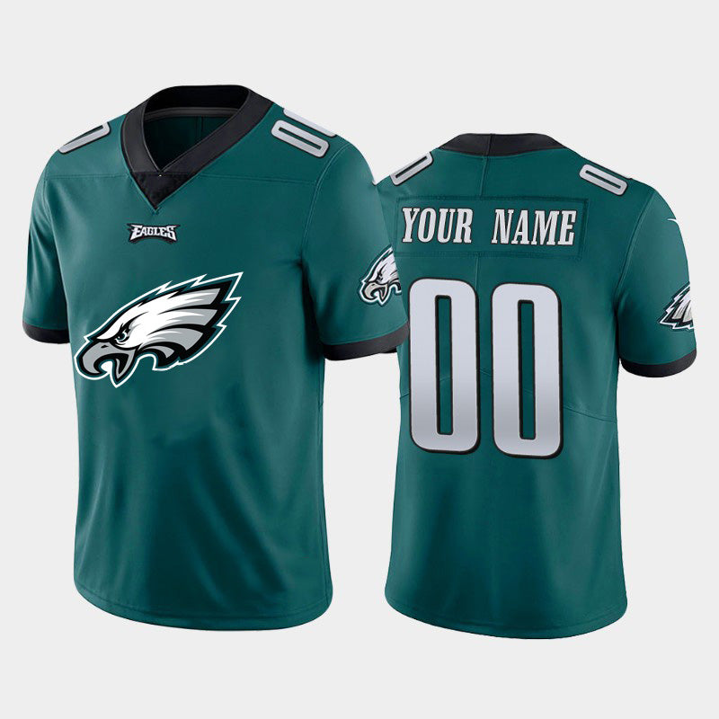 Custom P.Eagles Green Team Big Logo Vapor Untouchable Limited Jersey