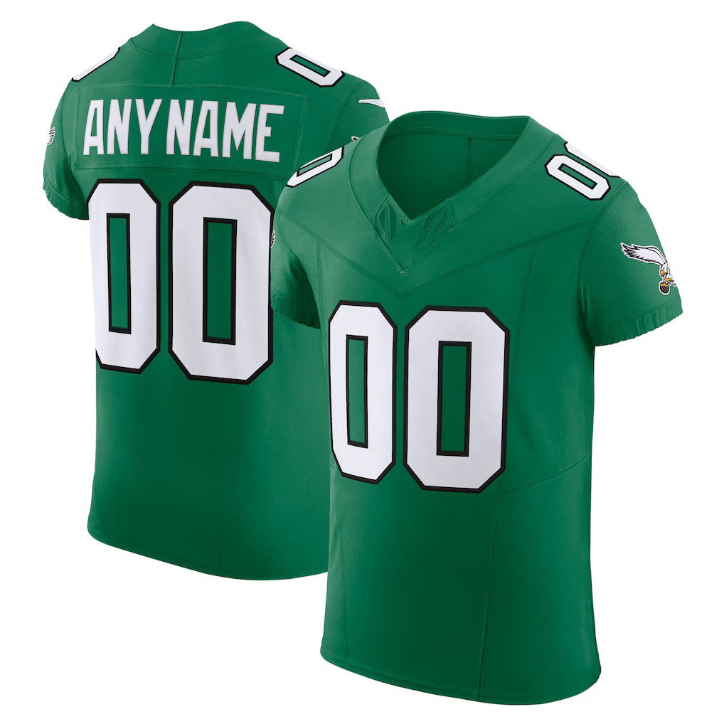 Custom P.Eagles Kelly Green 2nd Alternate Vapor F.U.S.E. Elite Jersey