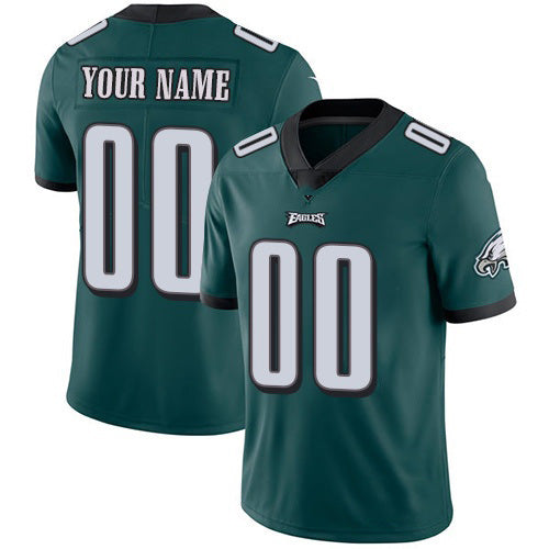 Custom P.Eagles Midnight Green Team Color Stitched Vapor Untouchable Limited Jersey