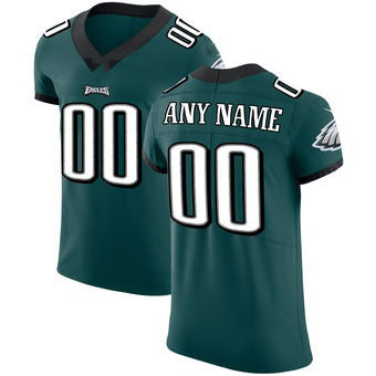 Custom P.Eagles Midnight Green Vapor Untouchable Elite Jersey