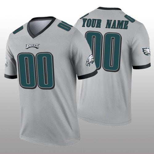 Custom P.Eagles Silver Inverted Legend Jersey