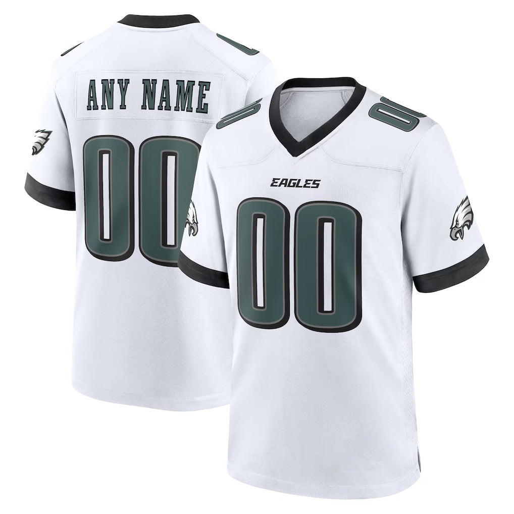 Custom P.Eagles White Game Jersey