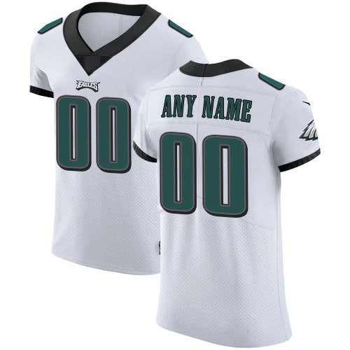 Custom P.Eagles White Vapor Untouchable Elite Jersey