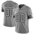 Custom P.Steelers 2019 Gray Gridiron Gray Vapor Untouchable Limited Jersey