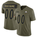 Custom P.Steelers Active Player Olive 2025 F.U.S.E. Salute to Service Limited Stitched Jersey