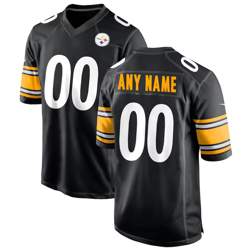 Custom P.Steelers Black Game Jersey
