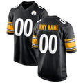 Custom P.Steelers Black Game Jersey