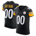 Custom P.Steelers Black Vapor F.U.S.E. Elite Jersey