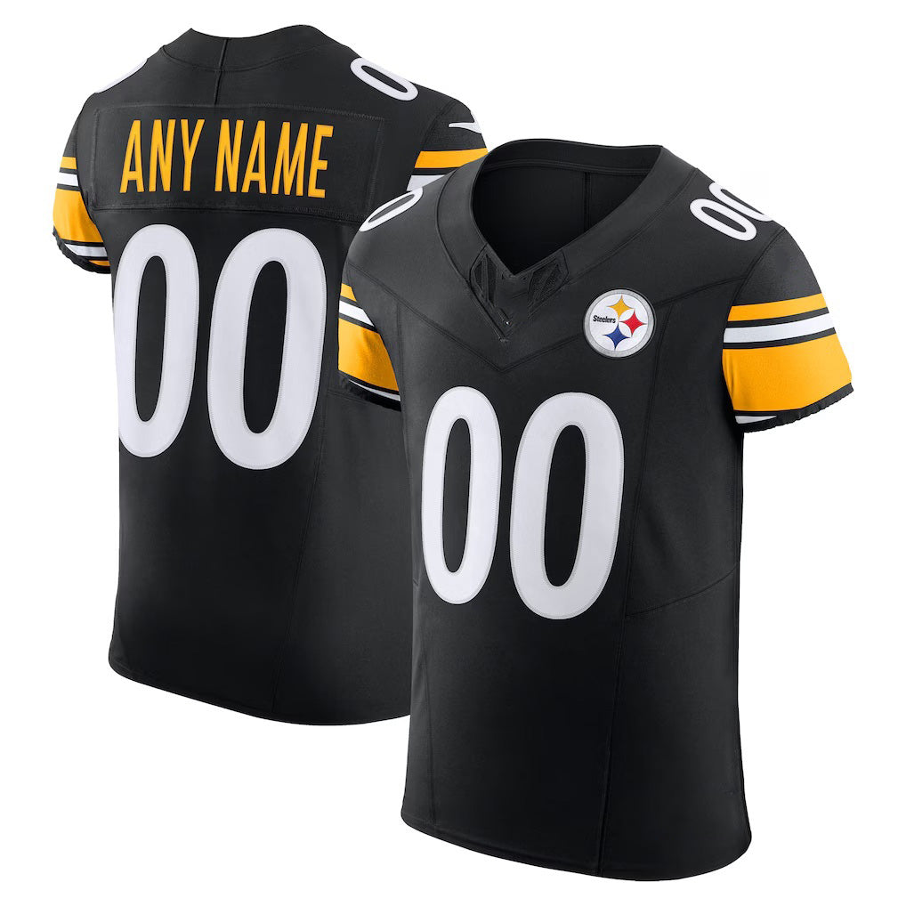 Custom P.Steelers Black Vapor F.U.S.E. Elite Jersey