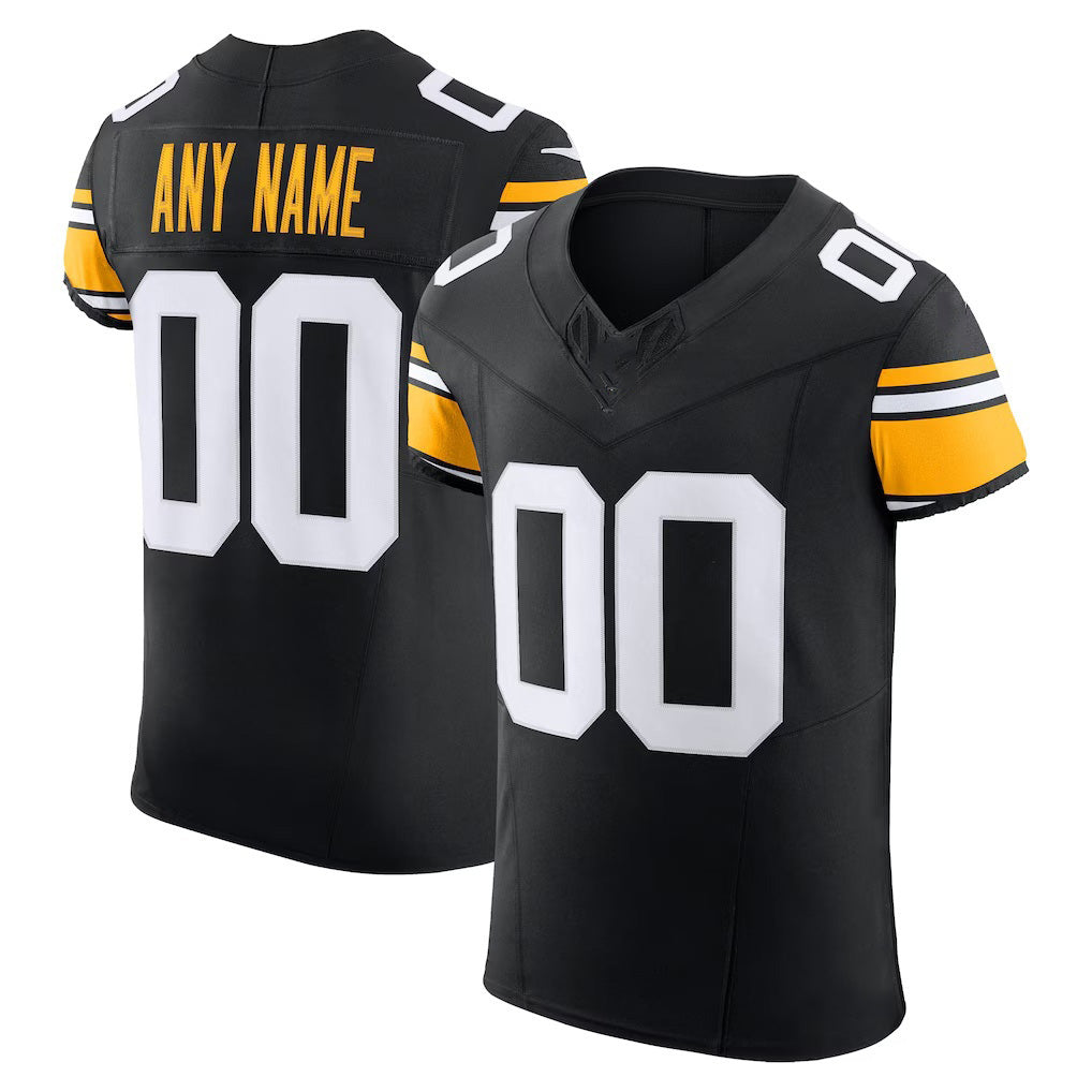Custom P.Steelers Black Vapor F.U.S.E. Elite Jersey 2