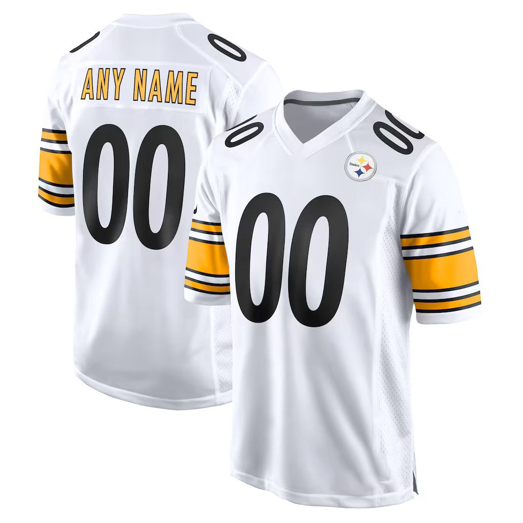 Custom P.Steelers White Game Jersey