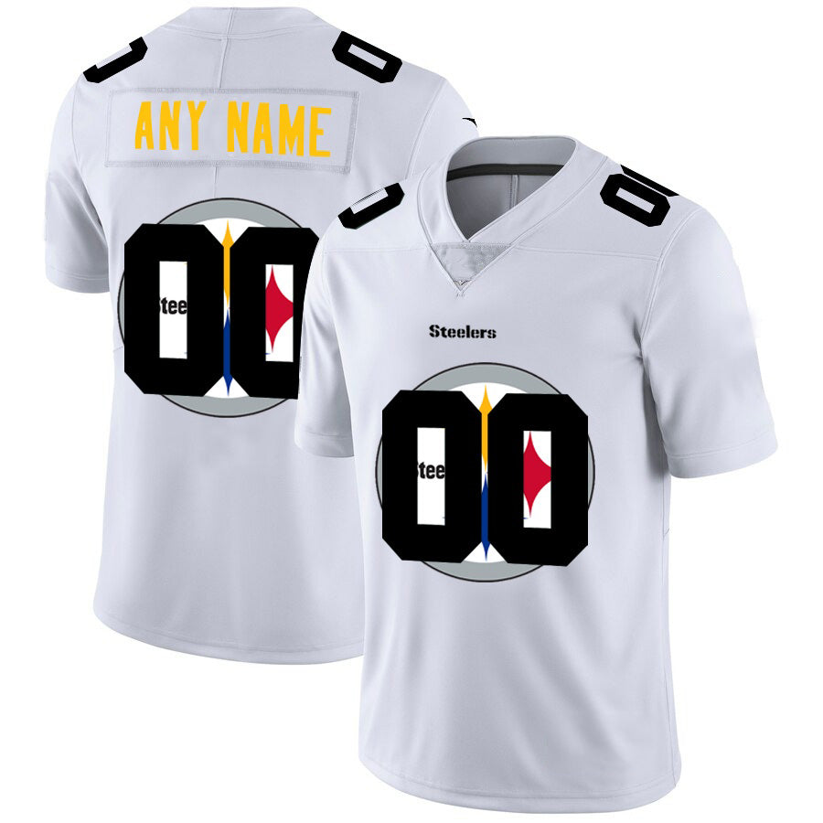 Custom P.Steelers White Team Big Logo Vapor Untouchable Limited Jersey