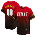 Custom Philadelphia Phillies Active Player Red 2024 City Connect Limited Stitched Baseball Jersey