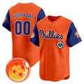 Custom Philadelphia Phillies x Dragon Ball Royal Orange Vapor Premier Limited Jersey - All Stitched Baseball Jersey