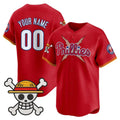 Custom Philadelphia Phillies x One Piece Red Vapor Premier Limited Jersey - Stitched Baseball Jersey
