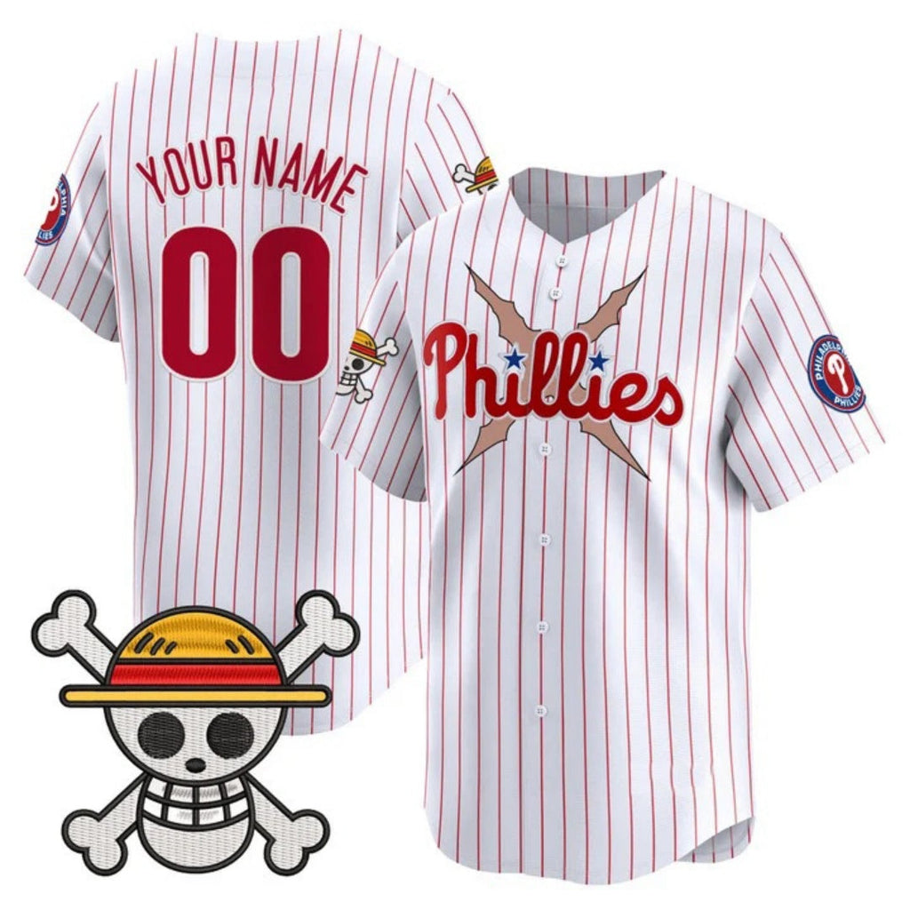 Custom Philadelphia Phillies x One Piece White Vapor Premier Limited Jersey - Stitched Baseball Jersey