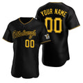 Custom Pittsburgh Pirates Black Stitched Flex Baseball Jersey