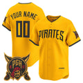 Custom Pittsburgh Pirates Gold 2026 City Connect Stadium Stitched Baseball Jersey