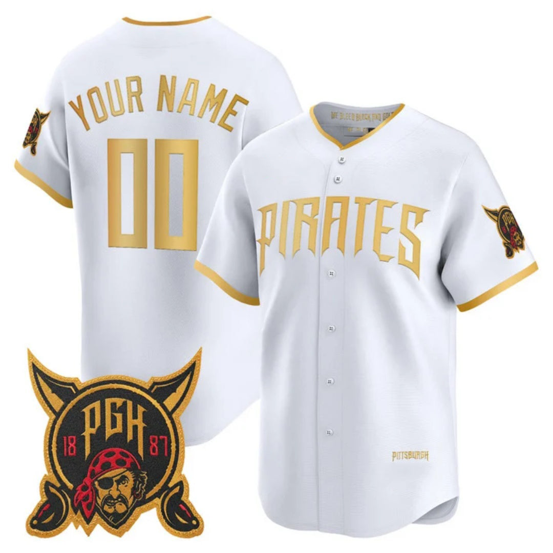 Custom Pittsburgh Pirates White 2026 City Connect Stadium Stitched Baseball Jersey