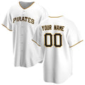 Custom Pittsburgh Pirates White Home Replica Baseball Jersey