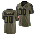 Custom S.Seahawks ACTIVE PLAYER Olive 2021 Salute To Service Limited Stitched Jersey