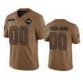Custom S.Seahawks Active Player 2023 Brown Salute To Service Limited Stitched Jersey