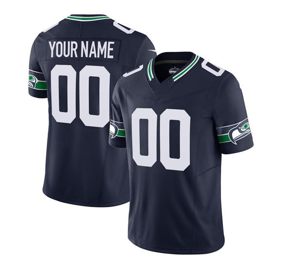 Custom S.Seahawks Active Player 2023 F.U.S.E. Navy Limited Stitched Jersey